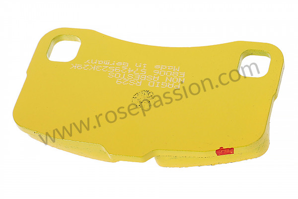 P133320 - Pagid gelbe ar 997 turbo pads ohne temion kerbe für Porsche 997 Turbo / 997T / 911 Turbo / GT2 • 2007 • 997 turbo • Coupe • 6-gang-handschaltgetriebe