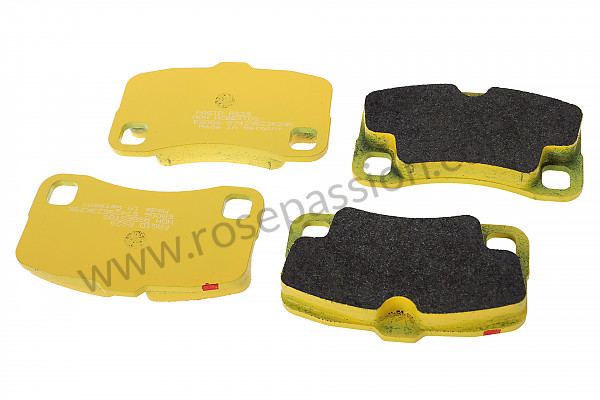 P133320 - Pagid yellow ar 997 turbo pads without temion notch for Porsche 997 Turbo / 997T / 911 Turbo / GT2 • 2008 • 997 turbo • Cabrio • Automatic gearbox