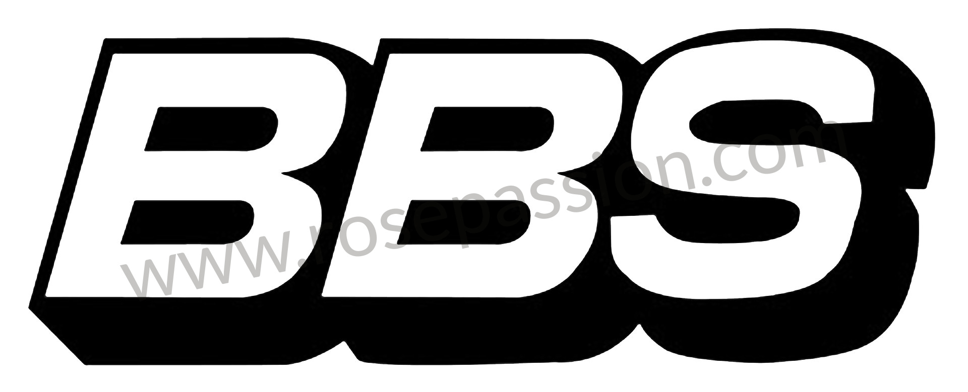 BBS Aufkleber schwarz/weiß Größe ca. 20x7cm