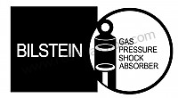 P133419 - Bilstein sticker (25cm by 13) for Porsche 997 Turbo / 997T2 / 911 Turbo / GT2 RS • 2012 • 997 turbo • Coupe • Manual gearbox, 6 speed