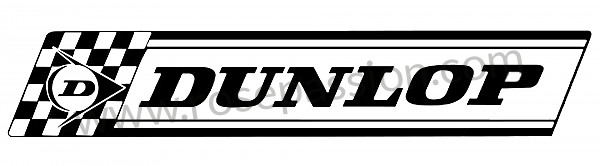 P133421 - Dunlop sticker (38cm by 7) for Porsche 944 • 1989 • 944 2.7 • Coupe • Automatic gearbox