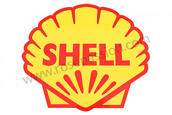 P133423 - Small shell sticker (18cm by 16) for Porsche 356C • 1963 • 1600 c (616 / 15) • Coupe reutter c • Manual gearbox, 4 speed
