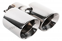 P133436 - Roestvrij stalen geluiddemper outlet voor Porsche Cayman / 987C • 2008 • Cayman s 3.4 • Automatische versnellingsbak