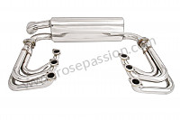 P133503 - Stainless steel spaghetti exhaust kit + stainless steel silencer 1 outlet for Porsche 964 / 911 Carrera 2/4 • 1990 • 964 carrera 2 • Coupe • Automatic gearbox