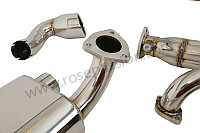 P137269 - Stainless steel spaghetti exhaust kit + stainless steel silencer 2 outlets for Porsche 964 / 911 Carrera 2/4 • 1991 • 964 carrera 4 • Cabrio • Manual gearbox, 5 speed