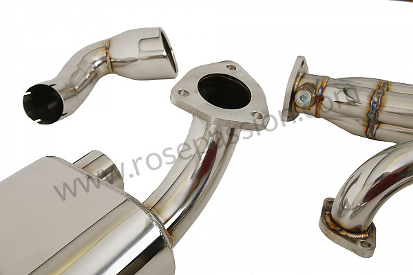 P137269 - Stainless steel spaghetti exhaust kit + stainless steel silencer 2 outlets for Porsche 964 / 911 Carrera 2/4 • 1990 • 964 carrera 2 • Coupe • Automatic gearbox