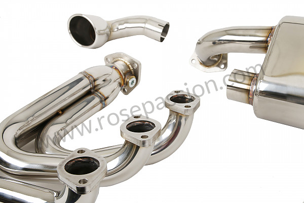 P137269 - Stainless steel spaghetti exhaust kit + stainless steel silencer 2 outlets for Porsche 964 / 911 Carrera 2/4 • 1994 • 964 carrera 2 • Targa • Manual gearbox, 5 speed
