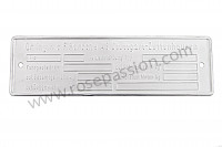 P137618 - 4 line constructor plate for Porsche 911 Classic • 1971 • 2.2s • Targa • Manual gearbox, 5 speed