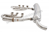 P141754 - 46 mm stainless steel spaghetti exhaust kit + stainless steel silencer 1 x 70 mm outlet for Porsche 911 Classic • 1972 • 2.4s • Targa • Manual gearbox, 4 speed