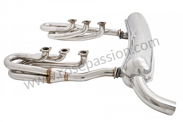 P141754 - 46 mm stainless steel spaghetti exhaust kit + stainless steel silencer 1 x 70 mm outlet for Porsche 911 Classic • 1968 • 2.0s • Targa • Automatic gearbox