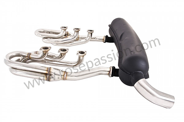 P141758 - 46 mm stainless steel spaghetti exhaust kit + racing steel silencer 1 outlet for Porsche 