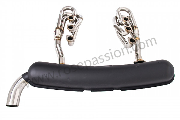 P141758 - 46 mm stainless steel spaghetti exhaust kit + racing steel silencer 1 outlet for Porsche 