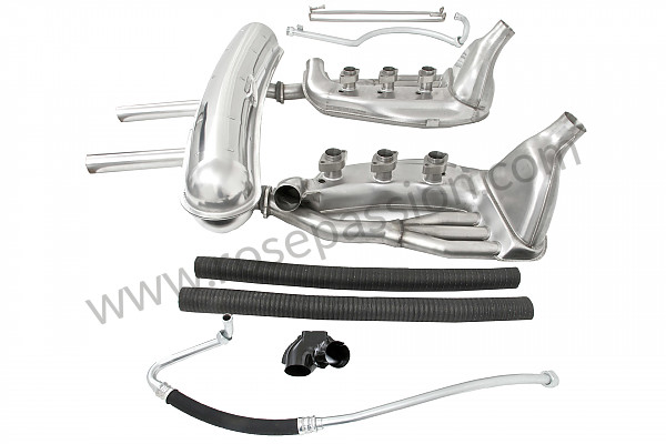 P147876 - Super sports stainless steel ssi exhaust kit with stainless steel silencer 2 central outlets contains 2 stainless steel heat exchangers ssi + 1 stainless steel silencer + 2 oil hoses + 2 stainless steel straps +  2 hoses + 1 y for heating system modificat for Porsche 911 G • 1984 • 3.2 • Targa • Manual gearbox, 5 speed