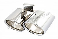 P161254 - Double stainless steel silencer tailpipe, boxster for Porsche Boxster / 986 • 2001 • Boxster s 3.2 • Cabrio • Automatic gearbox