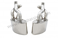 P173139 - Non-sport stainless steel muffler (pair) for Porsche 997-1 / 911 Carrera • 2005 • 997 c2 • Cabrio • Automatic gearbox