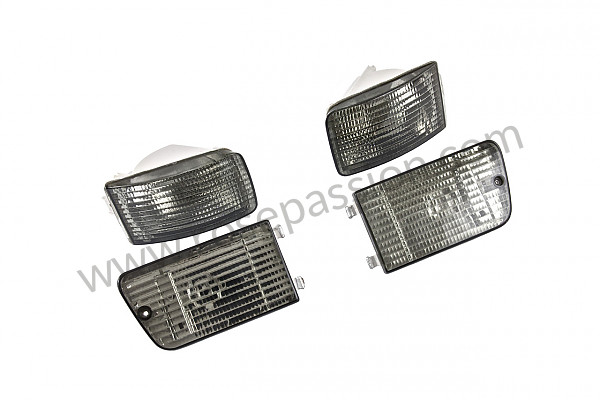 P173756 - Set of smoked front indicator lights, 964 (2 indicator lights + 2 side glass lenses) for Porsche 