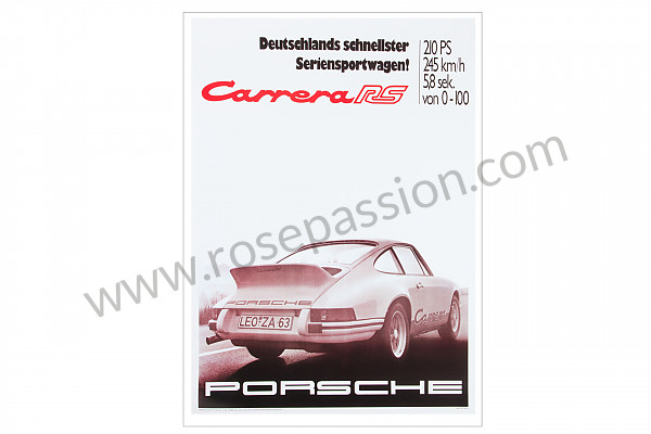 P173764 - Poster 911 2.7 RS voor Porsche 