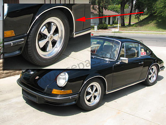 P183250 - Set chromleiste kotflügel vo. und hi. (set von 4 leise) für Porsche 911 Classic • 1971 • 2.2e • Coupe • 5-gang-handschaltgetriebe