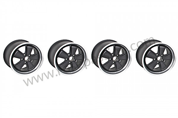 P190167 - Cerchione fuchs originale 17 pollici set di 4 cerchi 7 e 8 pollici (finitura nera) per Porsche Cayman / 987C2 • 2009 • Cayman 2.9 • Cambio pdk