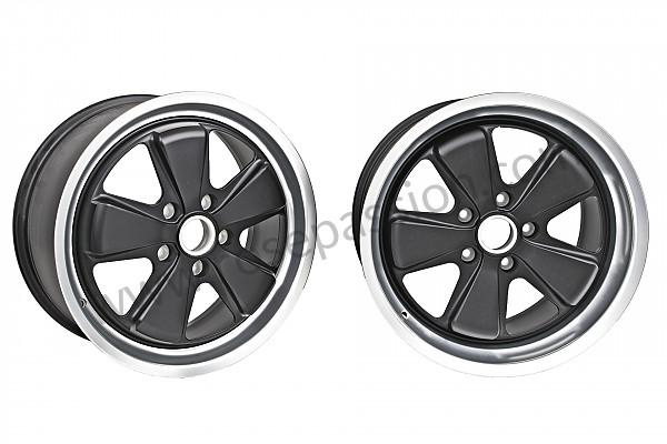 P190167 - Cerchione fuchs originale 17 pollici set di 4 cerchi 7 e 8 pollici (finitura nera) per Porsche Cayman / 987C2 • 2009 • Cayman s 3.4 • Cambio manuale 6 marce