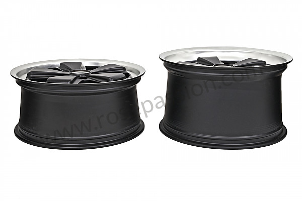 P190167 - Cerchione fuchs originale 17 pollici set di 4 cerchi 7 e 8 pollici (finitura nera) per Porsche Cayman / 987C2 • 2009 • Cayman 2.9 • Cambio pdk