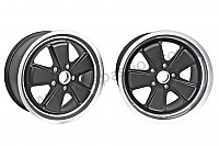 P190167 - Original fuchs wheels, 17 inch, set of 4 wheels, 7 and 8 inch (black finish) for Porsche 964 / 911 Carrera 2/4 • 1993 • 964 carrera 2 • Coupe • Automatic gearbox