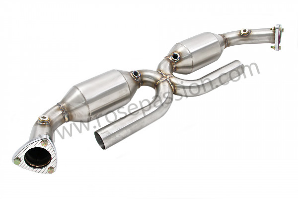 P190199 - X pipe, stainless steel sports catalytic converter for Porsche 