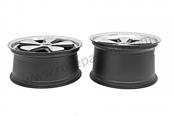 P198445 - Fuchs wheels, 18 inch, set of 4 wheels 8 and 10 inch (polished and black finish) for Porsche 996 / 911 Carrera • 2005 • 996 carrera 2 • Cabrio • Automatic gearbox