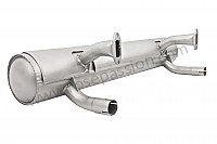 P198447 - Stainless steel rear silencer (silencer with long inlets) for Porsche 356B T6 • 1962 • 1600 (616 / 1 t6) • Cabrio b t6 • Manual gearbox, 4 speed