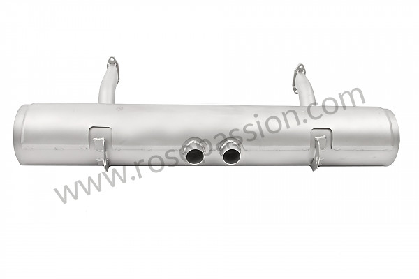 P198447 - Stainless steel rear silencer (silencer with long inlets) for Porsche 356B T6 • 1962 • 1600 (616 / 1 t6) • Cabrio b t6 • Manual gearbox, 4 speed