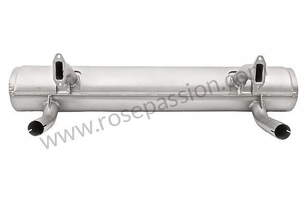 P198447 - Stainless steel rear silencer (silencer with long inlets) for Porsche 356C • 1963 • 1600 c (616 / 15) • Coupe reutter c • Manual gearbox, 4 speed