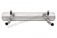 P198447 - Stainless steel rear silencer (silencer with long inlets) for Porsche 356B T5 • 1961 • 1600 super 90 (616 / 7 t5) • Roadster b t5 • Manual gearbox, 4 speed
