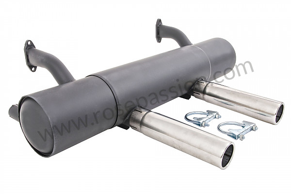 P198448 - Silencer with 63mm chrome plated tailpipes for Porsche 912 • 1968 • 912 1.6 • Targa • Manual gearbox, 5 speed