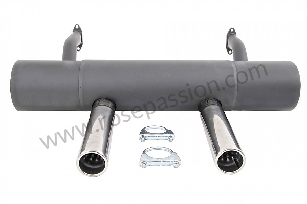 P198448 - Silencer with 63mm chrome plated tailpipes for Porsche 912 • 1968 • 912 1.6 • Coupe • Manual gearbox, 5 speed