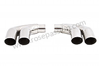 P198456 - Pair of elements replacing stainless steel final silencers for Porsche 997-1 / 911 Carrera • 2006 • 997 c4 • Coupe • Automatic gearbox