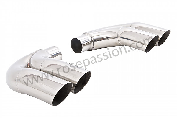 P198456 - Pair of elements replacing stainless steel final silencers for Porsche 