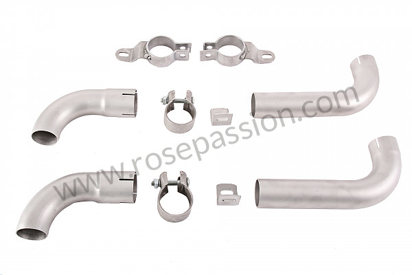 P198460 - Stainless steel silencer outlet tube kit, 356b-c (for silencer with long inlets) for Porsche 356B T6 • 1962 • 1600 super 90 (616 / 7 t6) • Roadster b t6 • Manual gearbox, 4 speed
