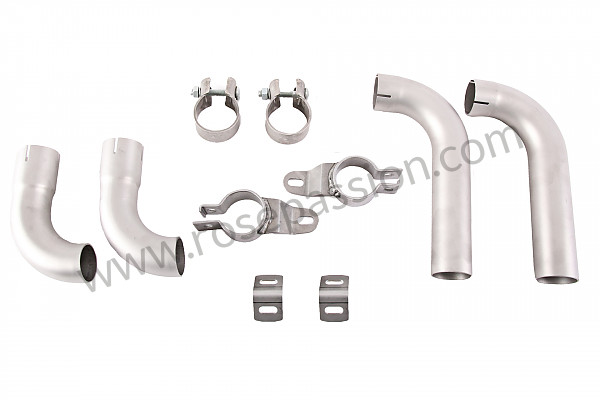 P198460 - Stainless steel silencer outlet tube kit, 356b-c (for silencer with long inlets) for Porsche 356B T5 • 1961 • 1600 (616 / 1 t5) • Coupe b t5 • Manual gearbox, 4 speed