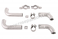 P198461 - Stainless steel silencer outlet kit, 356 bt6-c new version for Porsche 356C • 1963 • 1600 sc (616 / 16) • Coupe karmann c • Manual gearbox, 4 speed