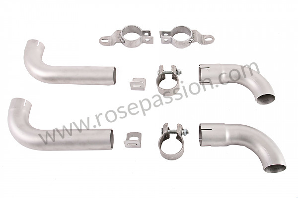 P198461 - Stainless steel silencer outlet kit, 356 bt6-c new version for Porsche 356C • 1964 • 1600 c (616 / 15) • Cabrio c • Manual gearbox, 4 speed