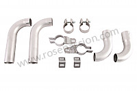 P198461 - Stainless steel silencer outlet kit, 356 bt6-c new version for Porsche 356B T6 • 1963 • 1600 s (616 / 12 t6) • Coupe karmann b t6 • Manual gearbox, 4 speed