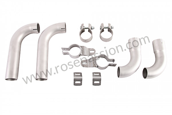 P198461 - Stainless steel silencer outlet kit, 356 bt6-c new version for Porsche 356B T6 • 1961 • 1600 super 90 (616 / 7 t6) • Coupe reutter b t6 • Manual gearbox, 4 speed