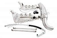 P198469 - Complete super sports stainless steel exhaust kit 911 84-89, 1 84 mm outlet, contains 2 stainless steel heat exchangers + 1 stainless steel silencer + 2 oil hoses + 2 stainless steel straps +  2 hoses + 1 y for heating system modification for Porsche 911 G • 1989 • 3.2 g50 • Targa • Manual gearbox, 5 speed