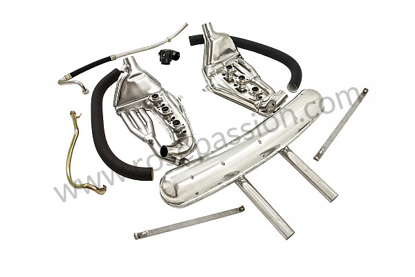 P198473 - Super sports stainless steel ssi exhaust kit with stainless steel silencer 2 central outlets contains 2 stainless steel heat exchangers ssi + 1 stainless steel silencer + 2 oil hoses + 2 stainless steel straps +  2 hoses + 1 y for heating system modificat for Porsche 911 G • 1989 • 3.2 g50 • Coupe • Manual gearbox, 5 speed
