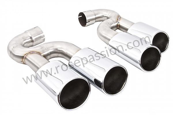 P198474 - Cayenne silencer tail pipe turbo look (pair, stainless steel) for Porsche Cayenne / 955 / 9PA • 2006 • Cayenne turbo • Automatic gearbox