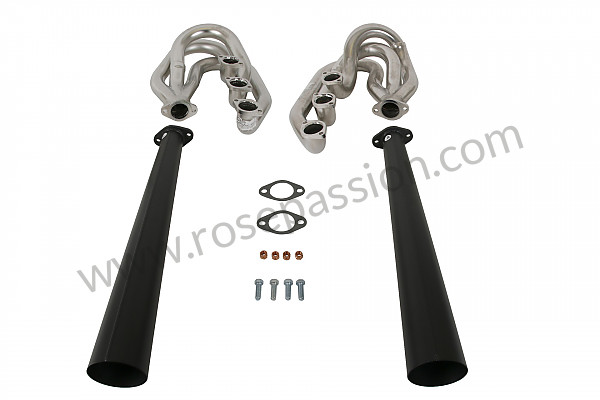 P198476 - Stainless steel rsr spaghetti racing kit 42 mm int / 45 mm ext + stainless steel megaphone for Porsche 911 G • 1975 • 2.7 • Coupe • Manual gearbox, 4 speed
