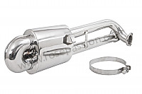 P198478 - Short stainless steel sports silencer  1 x 75mm outlet for Porsche 911 G • 1979 • 3.0sc • Targa • Automatic gearbox