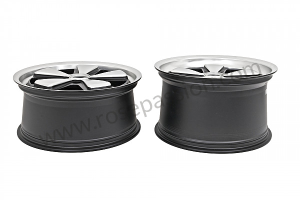 P198490 - Original fuchs wheels, 17 inch, set of 4 wheels, 7 and 9 inch (polished and black finish) for Porsche 996 / 911 Carrera • 1999 • 996 carrera 2 • Coupe • Manual gearbox, 6 speed