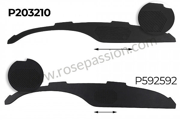 P203210 - Instrument panel, upper side, 911 912 65-68 for Porsche 912 • 1967 • 912 1.6 • Targa • Manual gearbox, 4 speed