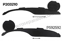 P203210 - Tableau de bord 911 912 65-68 face supérieure pour Porsche 